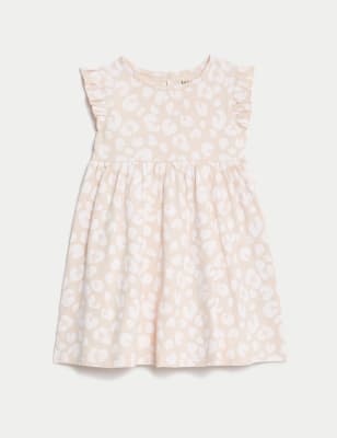 

Girls M&S Collection Pure Cotton Animal Print Dress (0-3 Yrs) - Light Peach, Light Peach