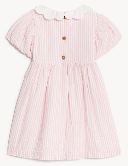 Pure Cotton Striped Strawberry Dress
