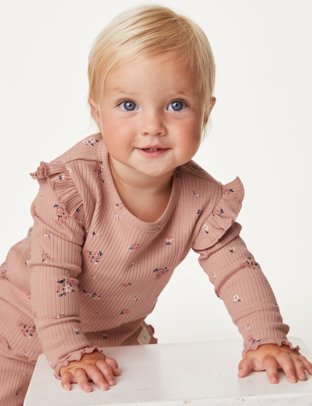 2pc Pure Cotton Floral Top & Bottom Outfit (0-3 Yrs) image 8