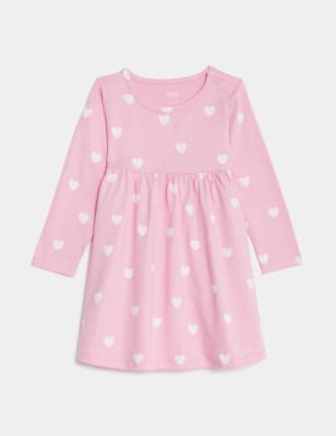 Pure Cotton Heart Dress (0-3 Yrs) - AL