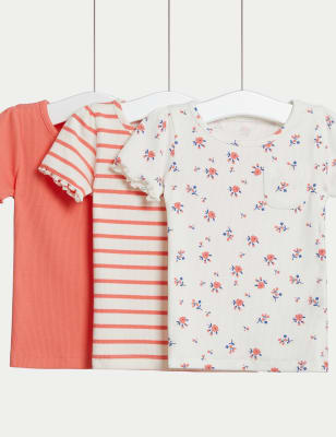 

Girls M&S Collection 3pk Cotton Rich T-Shirts (0-3 Yrs) - Multi, Multi