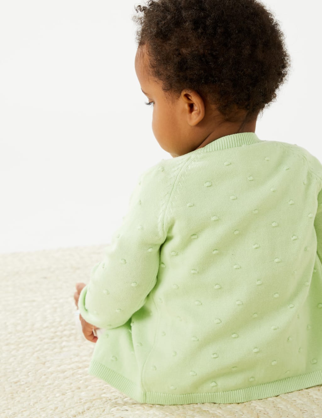 Pure Cotton Spot Cardigan (0-3 Yrs) image 5