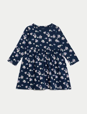 

Girls M&S Collection Pure Cotton Floral Dress (0-3 Yrs) - Navy, Navy