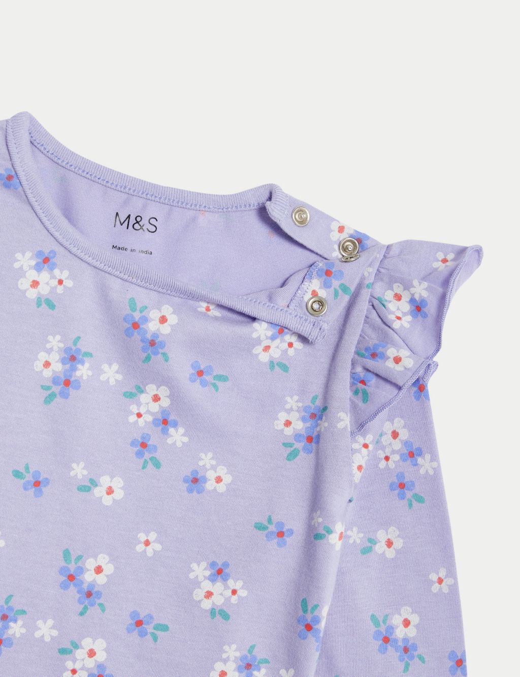 Pure Cotton Floral Top (0-3 Yrs) image 3