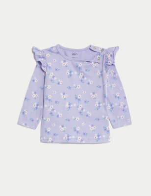 Pure Cotton Floral Top (0-3 Yrs)