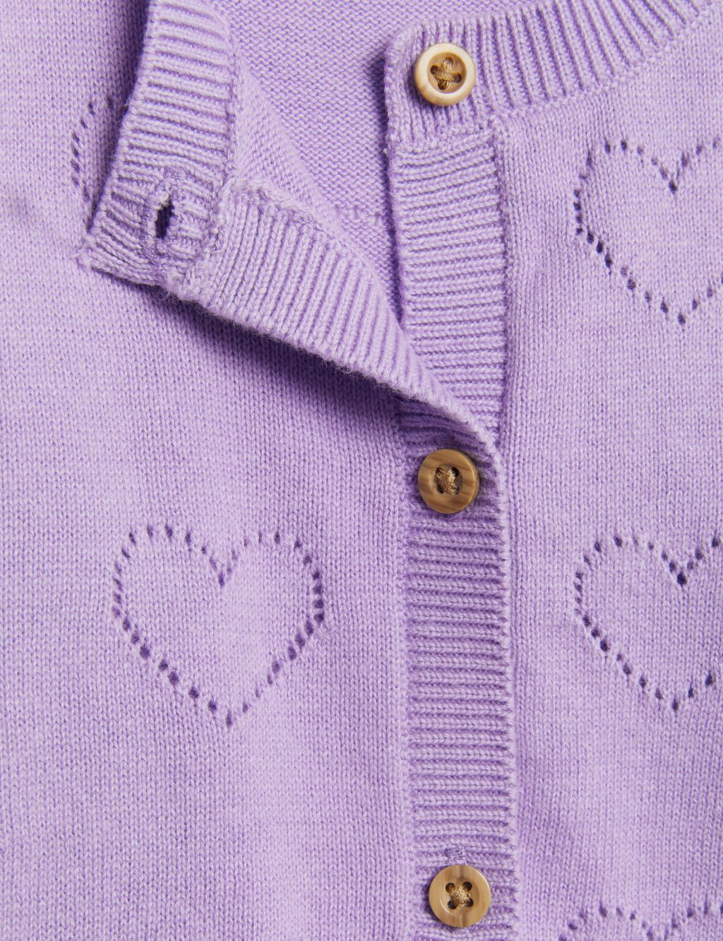 Pure Cotton Heart Cardigan (0-3 Yrs) image 3