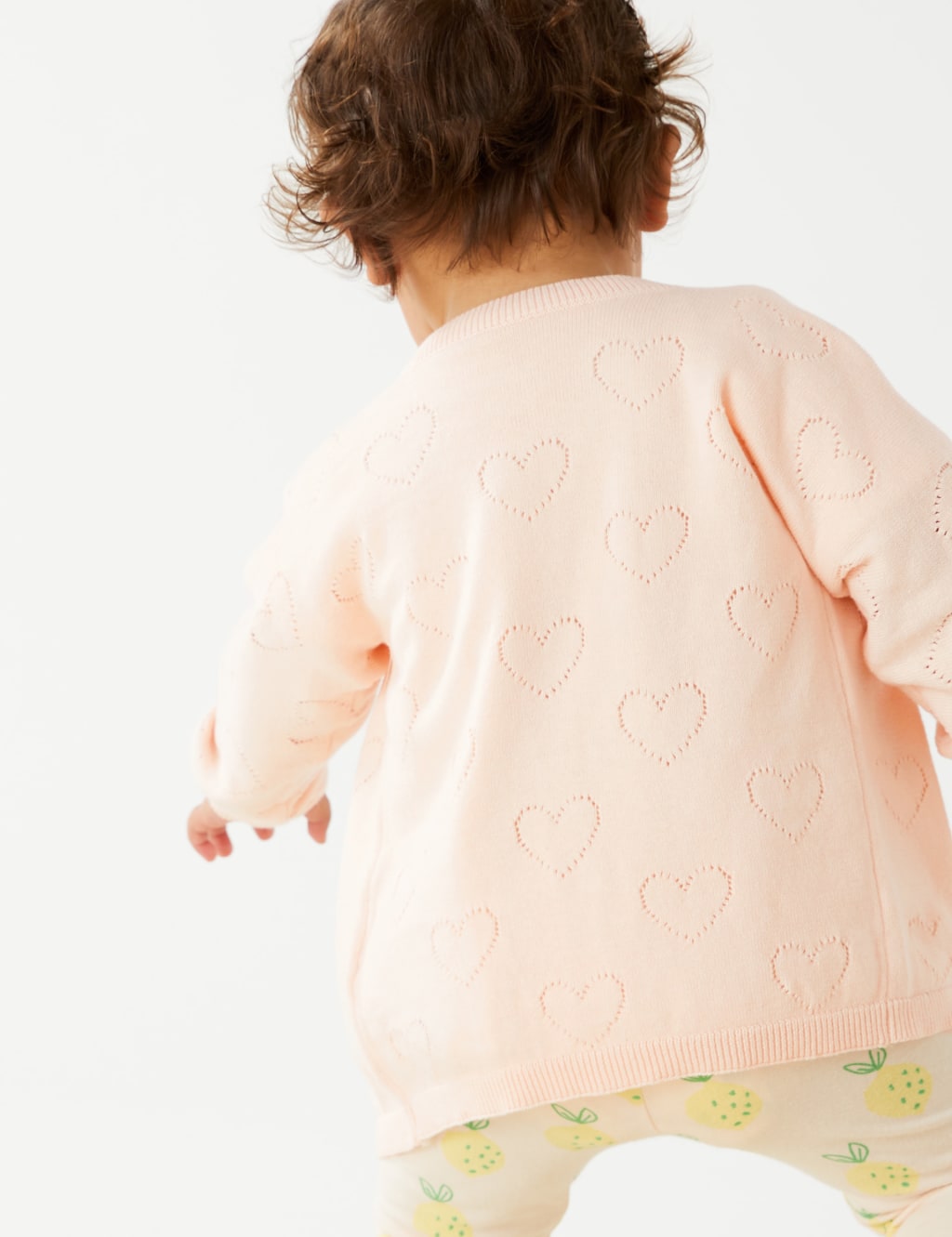 Pure Cotton Heart Cardigan (0-3 Yrs) image 5