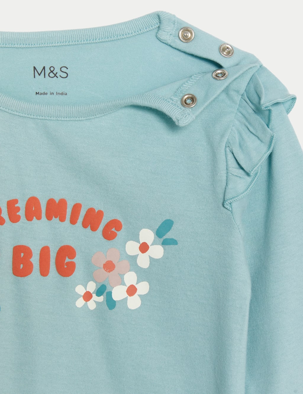 Pure Cotton Slogan Top (0-3 Yrs) image 3