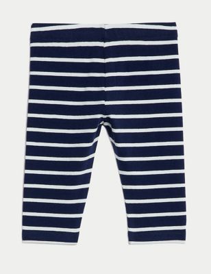 Cotton Rich Striped Leggings (0 - 3 Yrs) | M&S Collection | M&S
