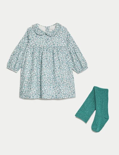 2pc Cotton Rich Floral Outfit (0-3 Yrs)