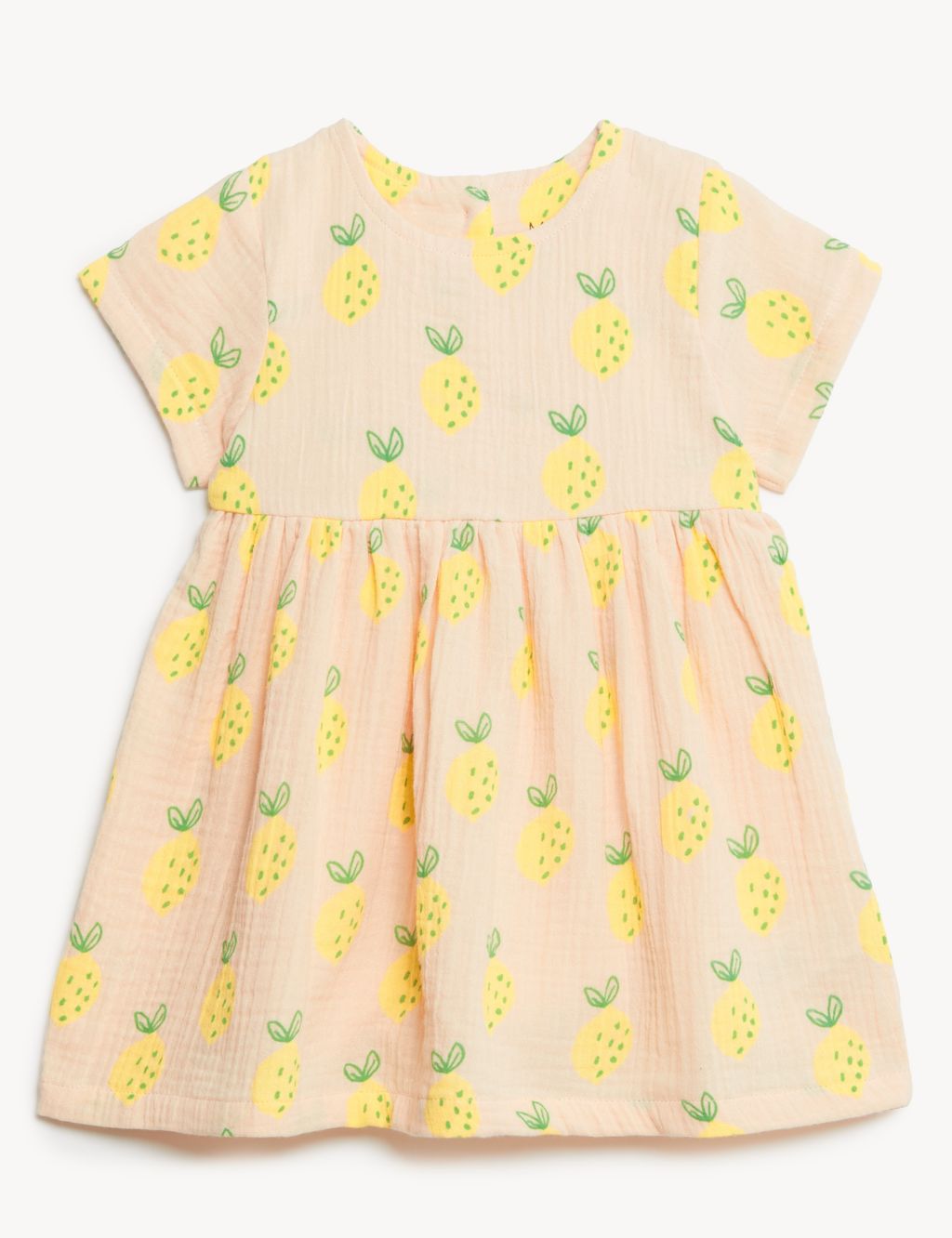 Pure Cotton Lemon Dress (0-3 Yrs) image 2