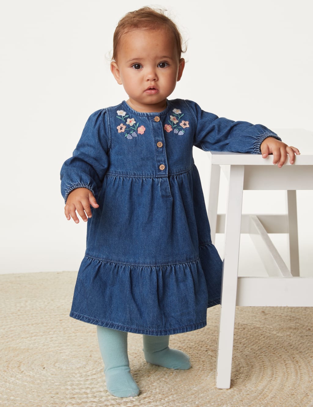 2pc Cotton Rich Floral Outfit (0-3 Yrs) image 1