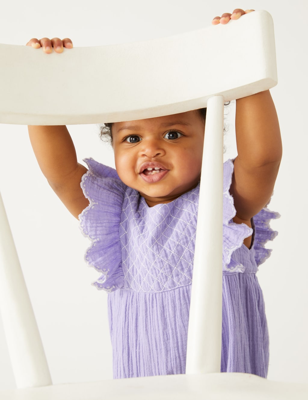 Pure Cotton Frill Romper (0-3 Yrs) image 1