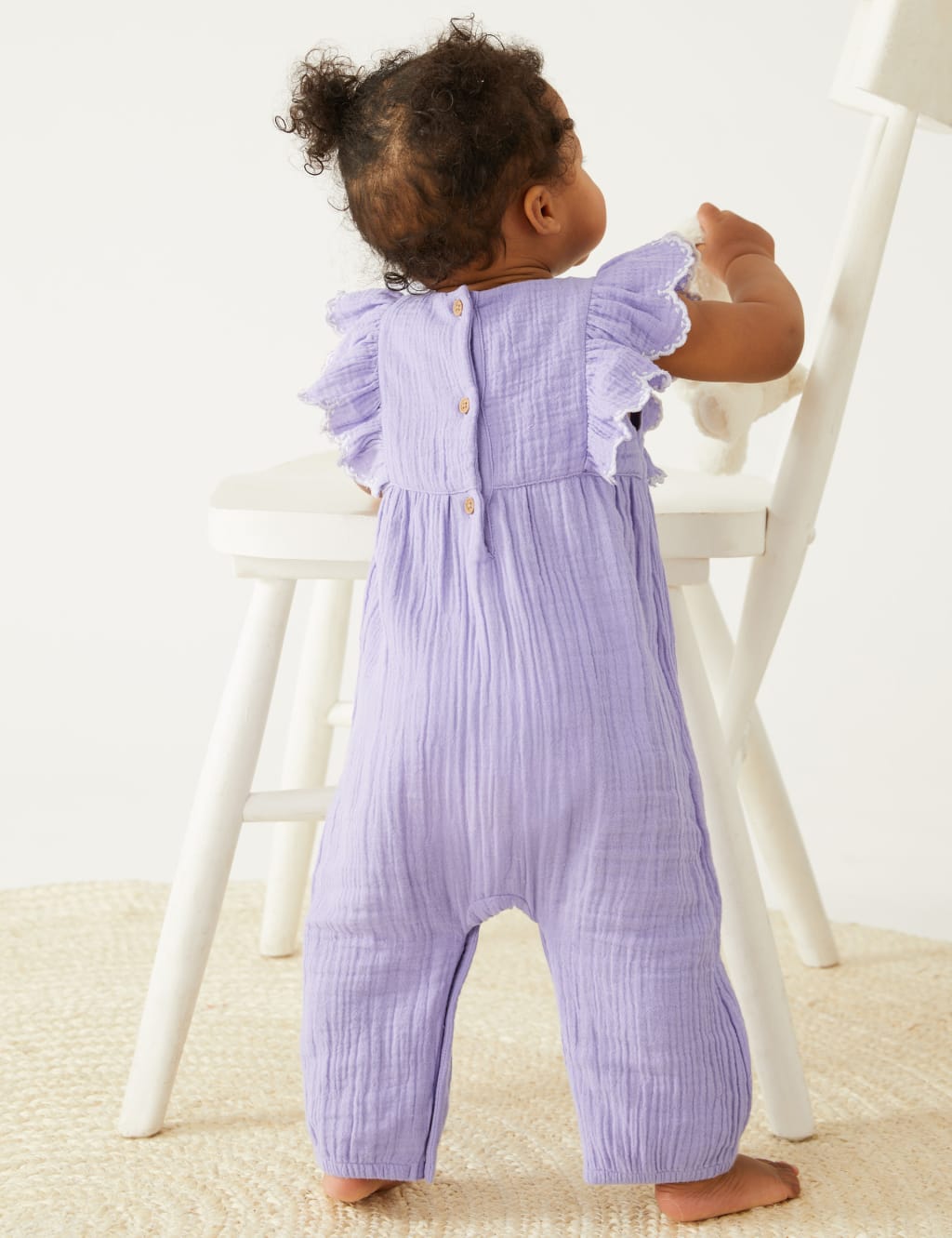 Pure Cotton Frill Romper (0-3 Yrs) image 6
