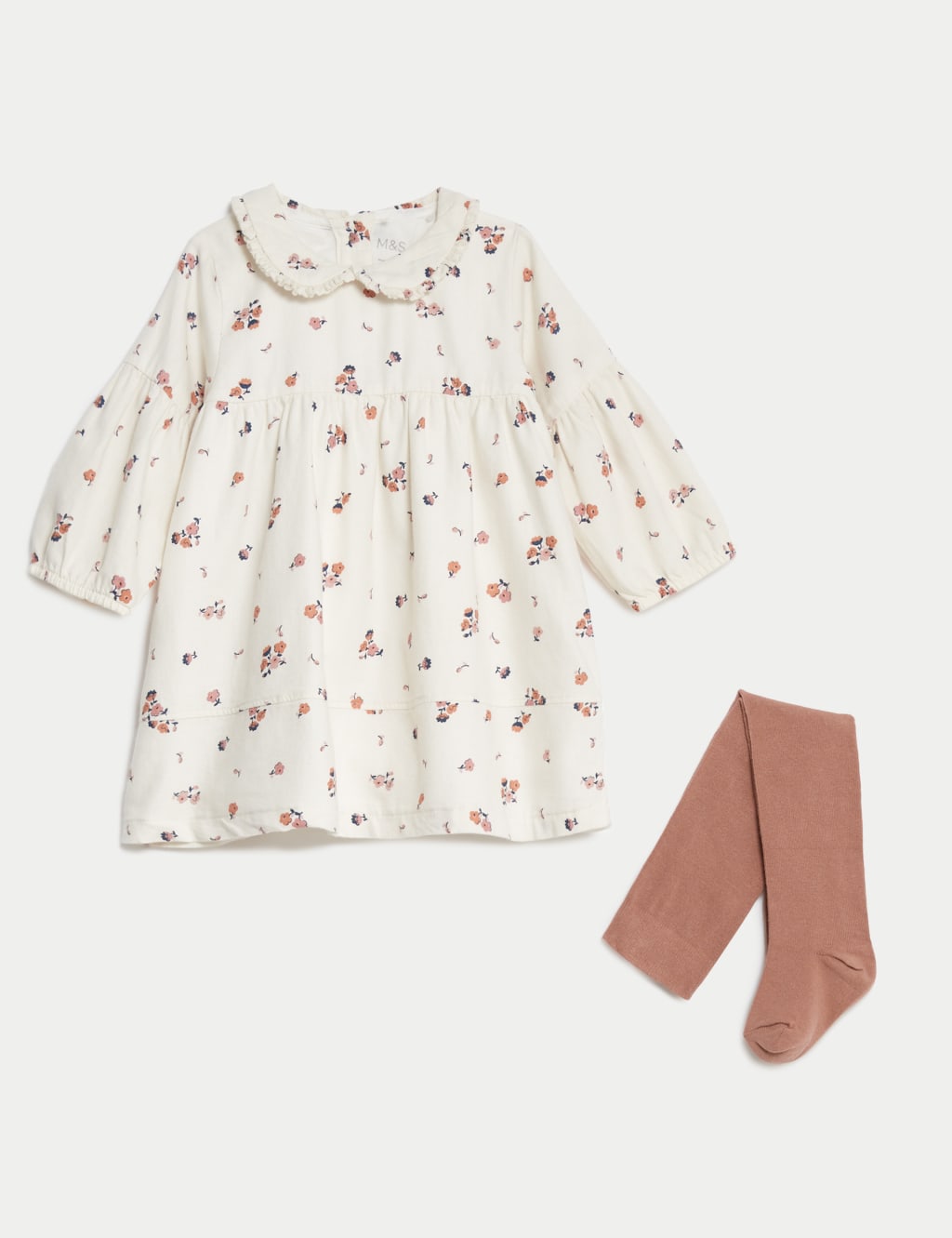 2pc Cotton Rich Floral Outfit (0-3 Yrs) image 1