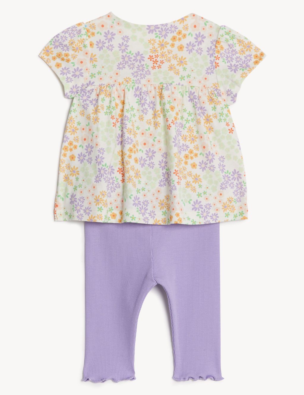 Cotton Ditsy Jersey Outfit (0-3 Yrs) image 2