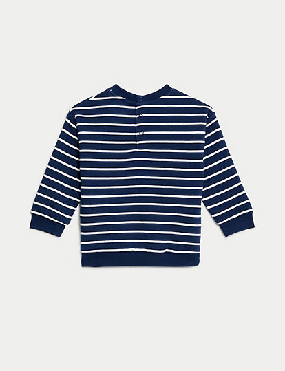 Cotton Rich Striped Sweatshirt (0-3 Yrs)