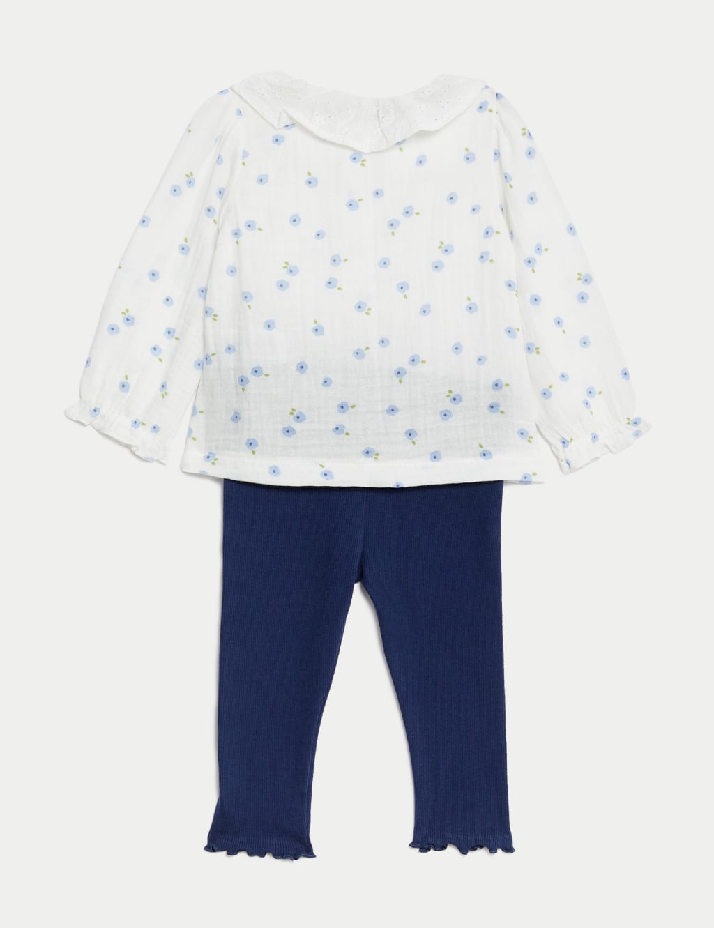 2pc Cotton Rich Floral Outfit (0-3 Yrs) image 2