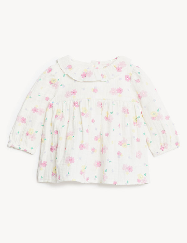 2pk Pure Cotton Floral Outfit (0-3 Yrs) - MK