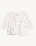2pk Pure Cotton Floral Outfit (0-3 Yrs)