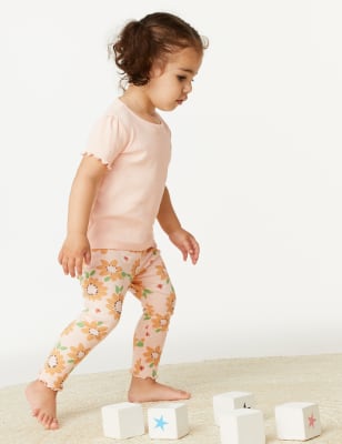 

Girls M&S Collection 2pc Cotton Rich Sunflower Outfit (0-3 Yrs) - Peach Mix, Peach Mix