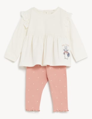 

Girls M&S Collection 2pc Cotton Rich Peter Rabbit™ Outfit (0-3 Yrs) - Cream Mix, Cream Mix