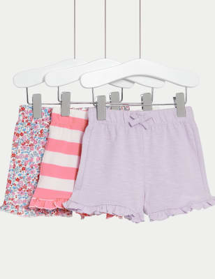 

Girls M&S Collection 3pk Pure Cotton Printed Shorts (0-3 Yrs) - Pink Mix, Pink Mix