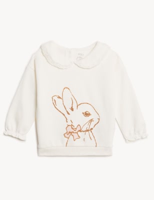 

M&S Collection Sudadera 100% algodón de Perico, el conejo (0-3 años) - Cream Mix, Cream Mix