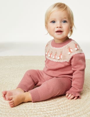 

Girls M&S Collection 2pc Peter Rabbit™ Knitted Outfit (0-3 Yrs) - Red Mix, Red Mix