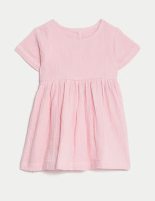 

M&S Collection Kleid aus reiner Baumwolle (0-3 J.) - Light Pink, Light Pink