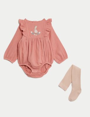 

Girls M&S Collection 2pc Cotton Rich Peter Rabbit™ Outfit (0-3 Yrs) - Pink Mix, Pink Mix