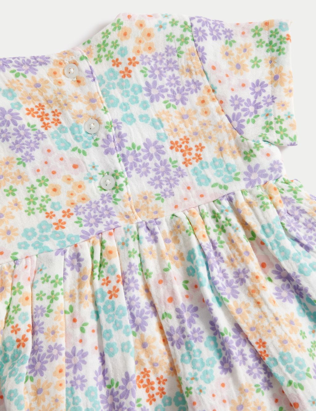 Pure Cotton Floral Dress (0-3 Yrs) image 3