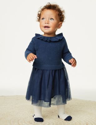 

Girls M&S Collection 2pc Cotton Rich Outfit (0-3 Yrs) - Navy Mix, Navy Mix