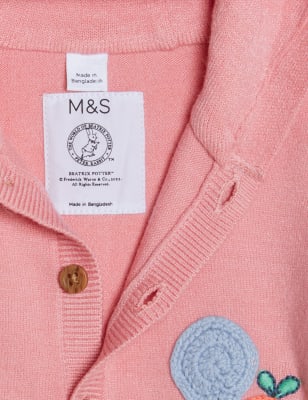 

Girls M&S Collection Peter Rabbit™ Cardigan (0-3 Yrs) - Pink Mix, Pink Mix