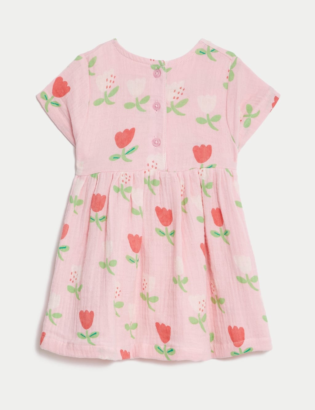 Pure Cotton Floral Dress (0-3 Yrs) image 2