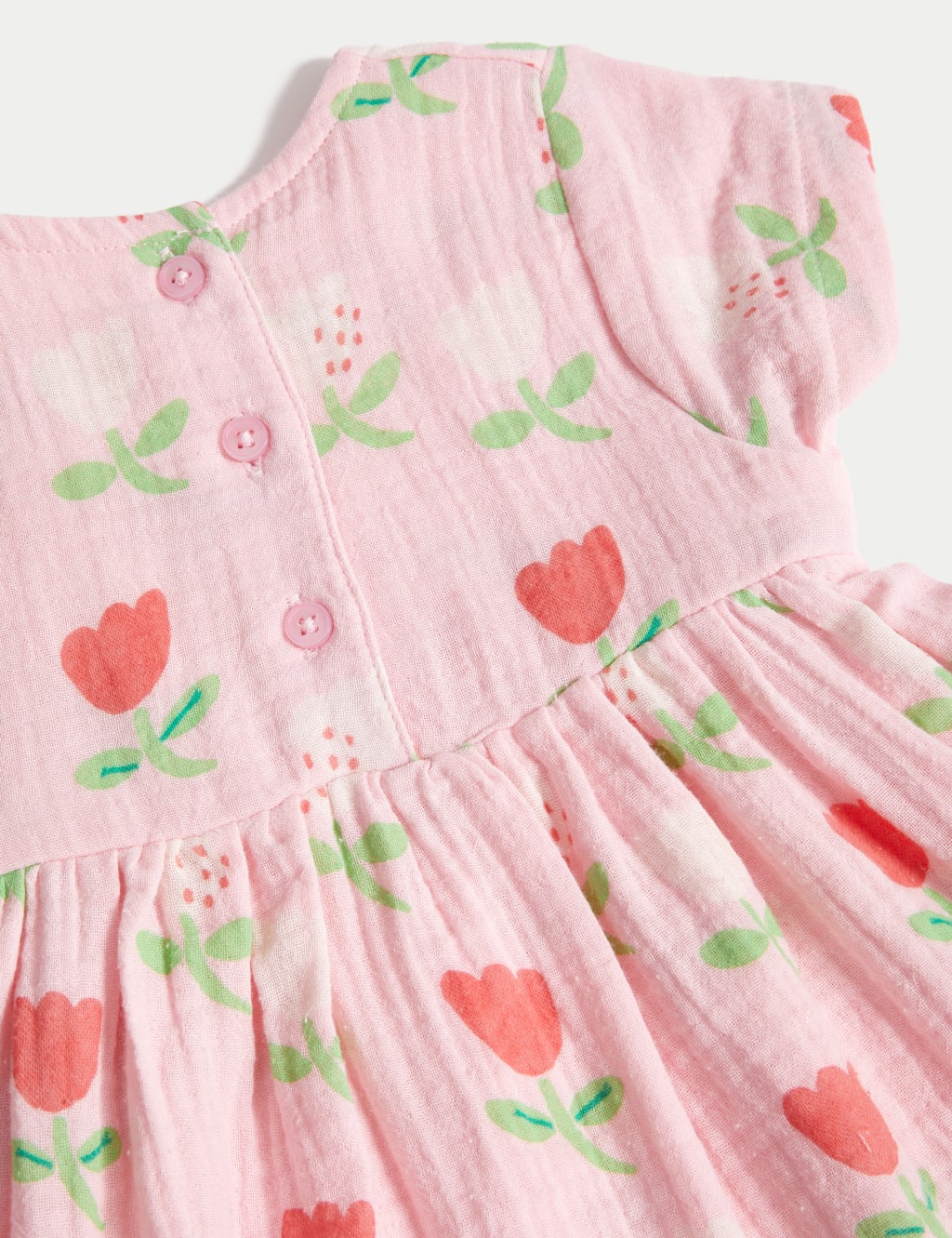 Pure Cotton Floral Dress (0-3 Yrs) image 3