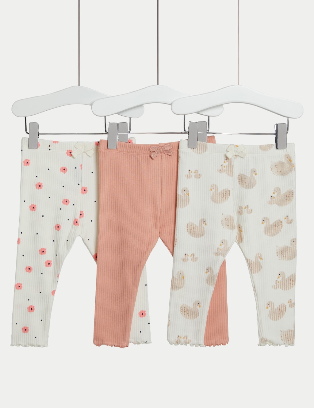 3pk Cotton Rich Assorted Leggings (0-3 Yrs) image 1