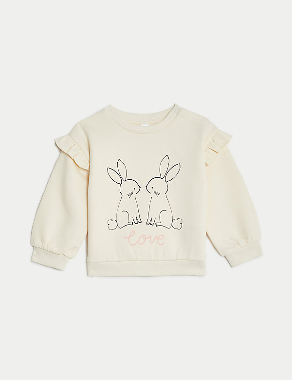 Cotton Rich Bunny Sweatshirt (0-3 Yrs) - TW