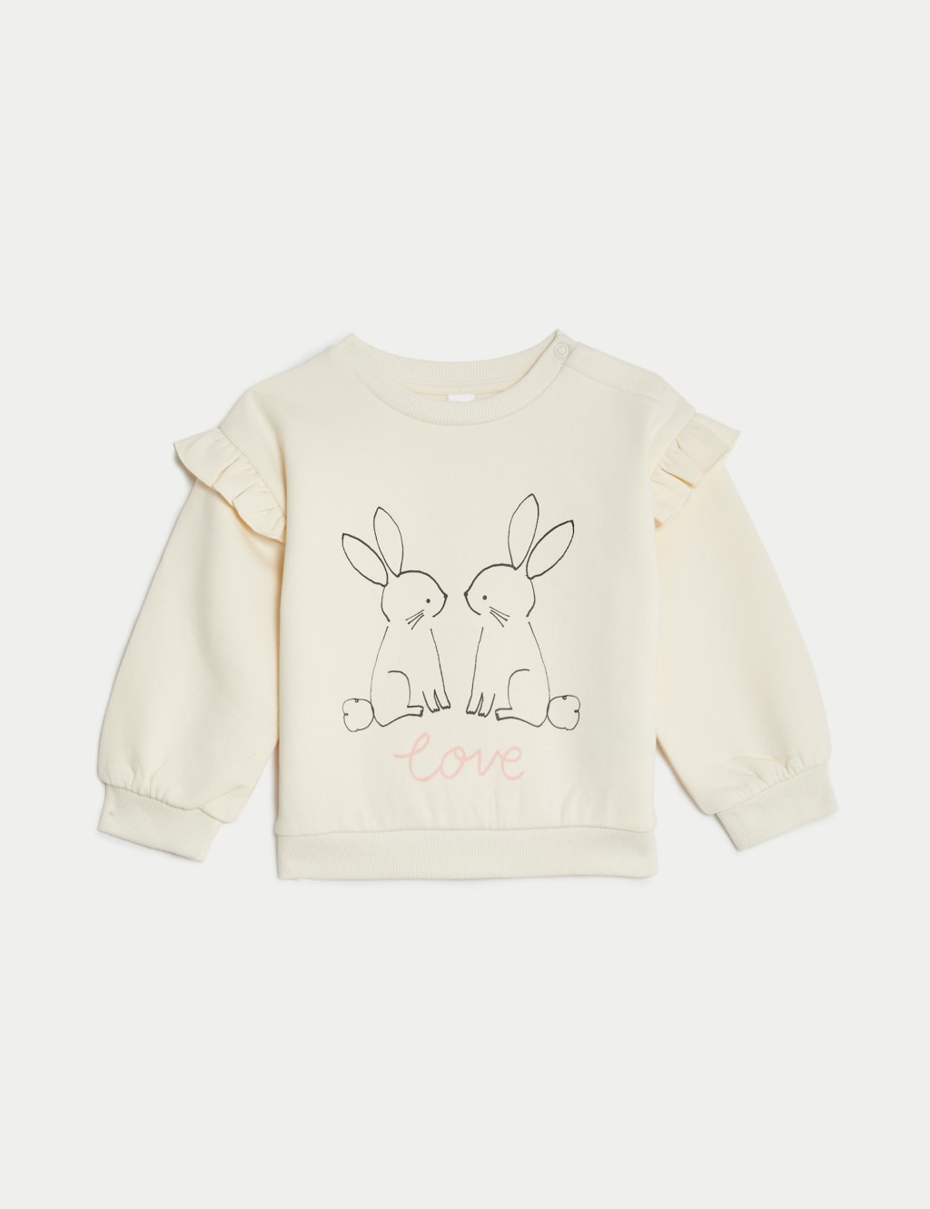 Cotton Rich Bunny Sweatshirt (0-3 Yrs) image 1