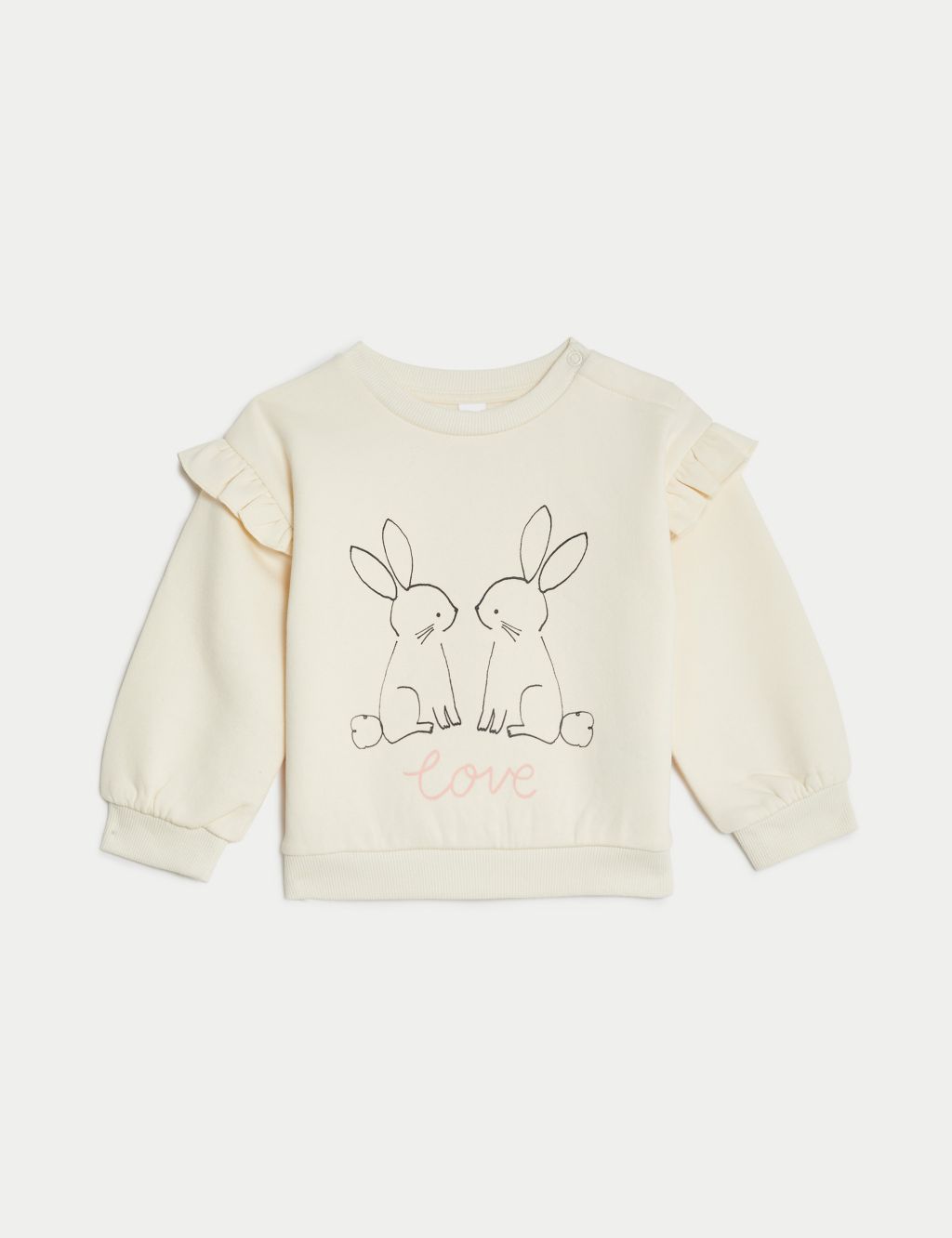 Cotton Rich Bunny Sweatshirt (0-3 Yrs) image 1