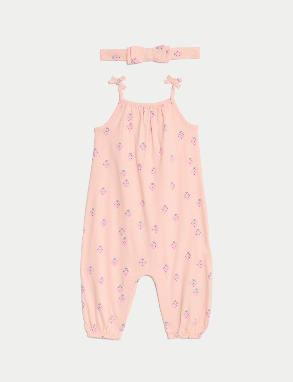 2pc Pure Cotton Strawberry Outfit (0-3 Yrs)
