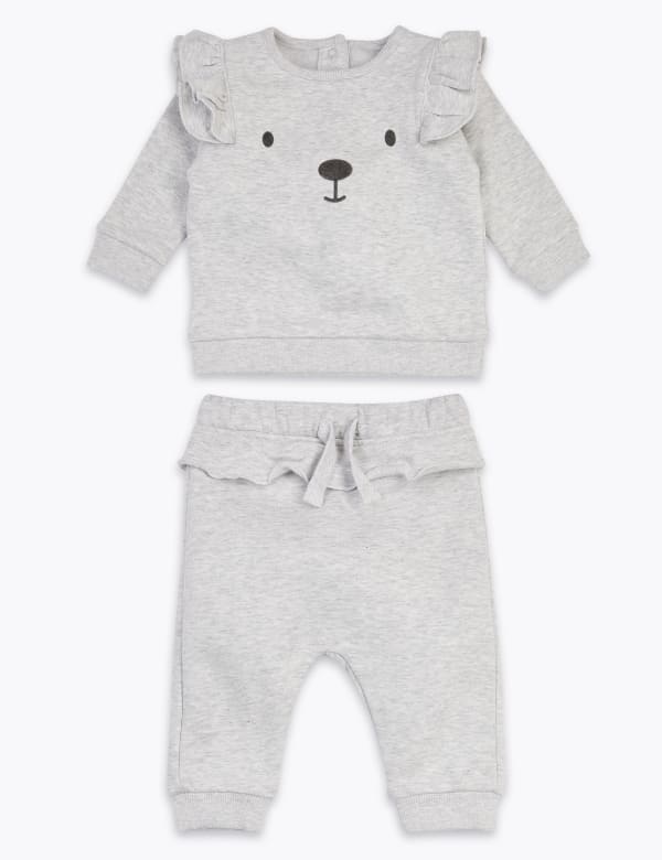 2 Piece Cotton Face Detail Outfit (0-3 Yrs)