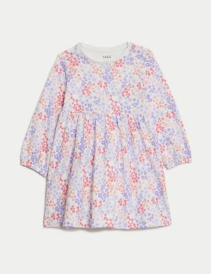 Pure Cotton Floral Dress (0-3 Yrs) | M&S Collection | M&S