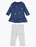 Organic Cotton Floral Print Outfit (0-3 Yrs)
