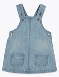 Denim Spotted Pinafore (0 -36 Mths)