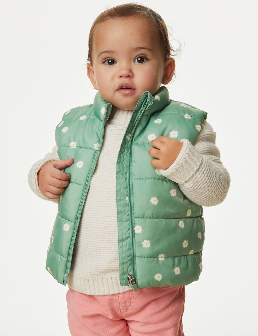 Stormwear™ Floral Padded Gilet (0-3 Yrs) image 5