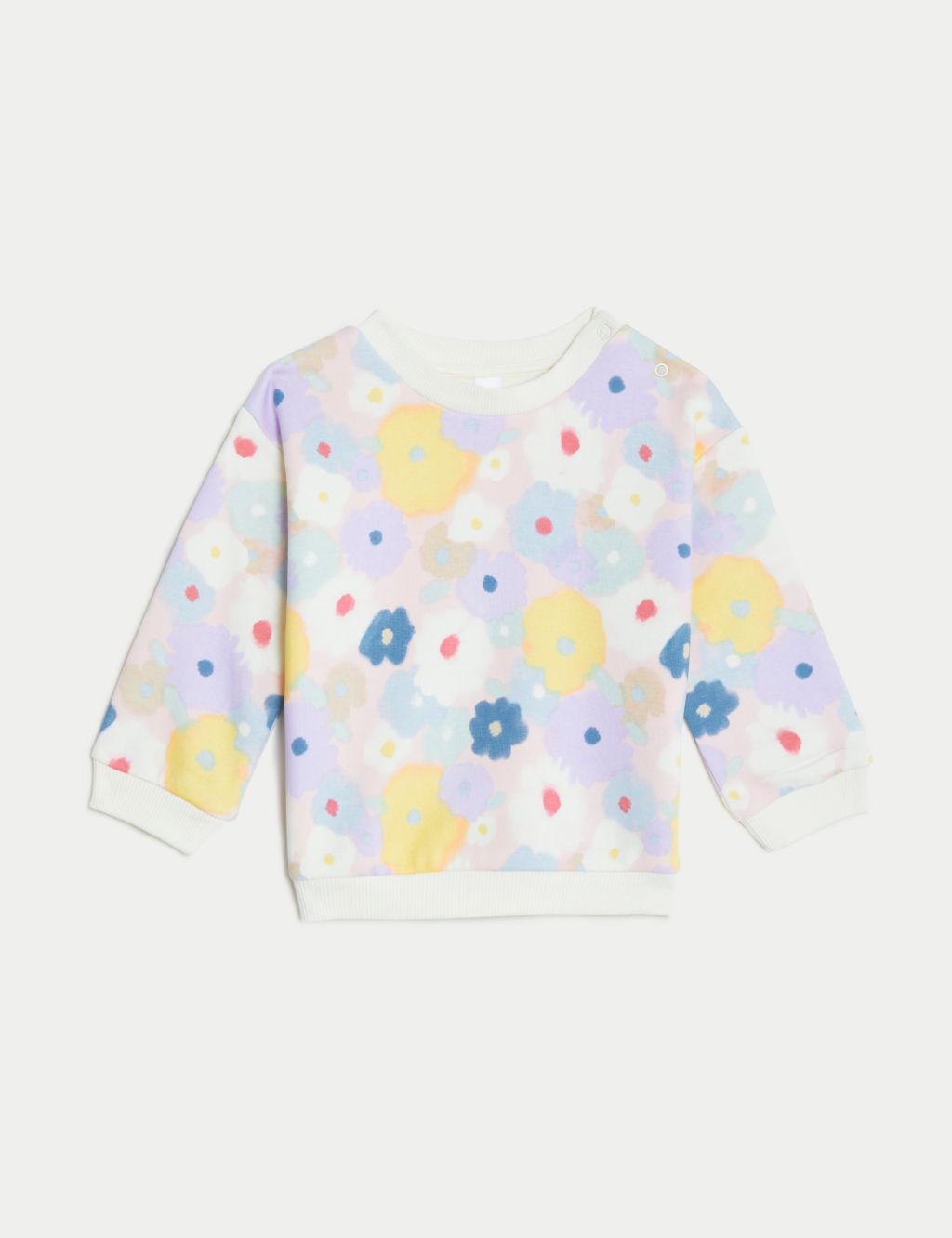 Cotton Rich Floral Sweatshirt (0-3 Yrs) image 2