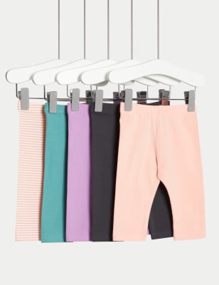 

M&S Collection 5er-Pack Leggings mit hohem Baumwollanteil (0-36 Monate) - Multi, Multi