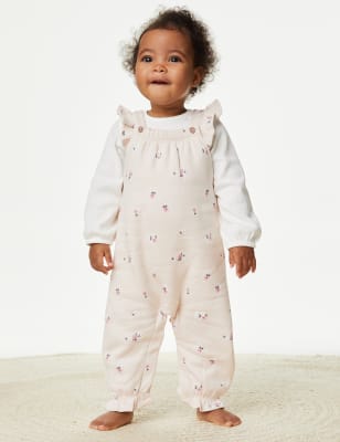 Baby girl 2024 soft dungarees