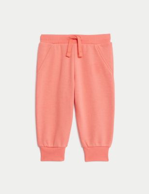 

Girls M&S Collection Cotton Rich Joggers (0-3 Yrs) - Coral, Coral